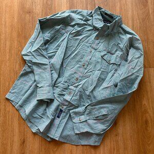 GANT Foxhunt Plaid Long Sleeve Front Button Shirt Green Men’s Size XL